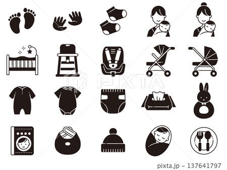 ベビー用品アイコン05　Baby Goods Icon 137641797