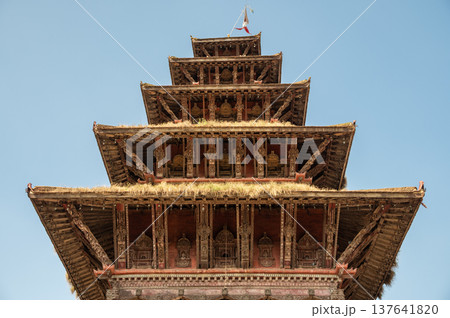 An ancient temple in Bhaktapur Durbar Square a former royal palace complex located in Bhaktapur, Nepal. 137641820