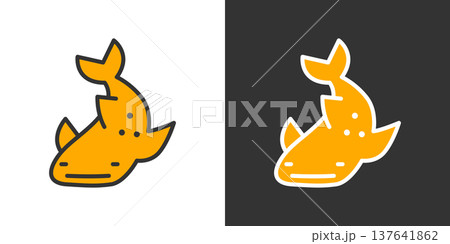 編集可能なジンベエザメのアイコン 編集可能なジンベエザメのアイコン 137641862