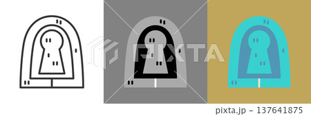 編集可能な大阪名所の仁徳天皇陵古墳アイコン 137641875