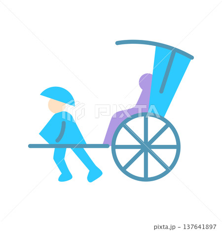 人力車アイコン 人力車アイコン 137641897