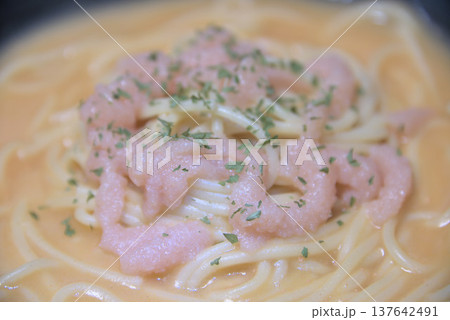 今昼は明太クリームスープパスタ 今昼は明太クリームスープパスタ 137642491