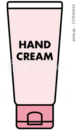 シンプルタッチのハンドクリームのイラスト（英語表記） 137642628