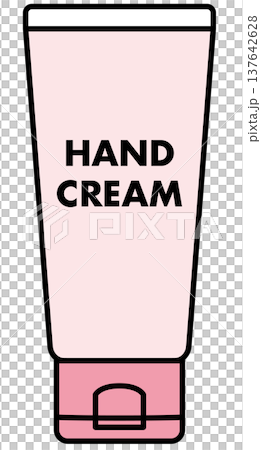 シンプルタッチのハンドクリームのイラスト（英語表記） 137642628