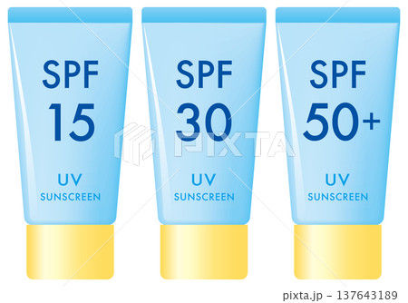 日焼け止め（SPF15・30・50）セット 137643189