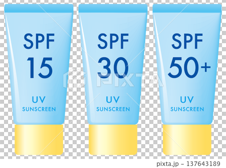 Sunscreen set (SPF 15, 30, 50) 137643189
