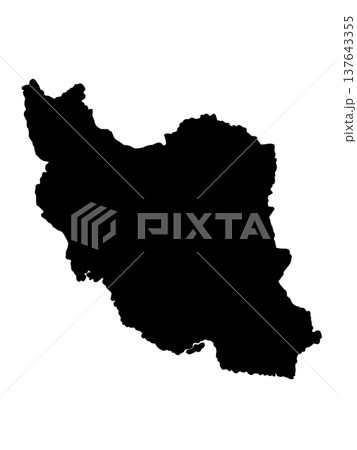 イランの地図(シルエット) イランの地図(シルエット) 137643355