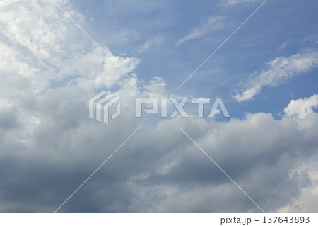 It's a sky with beautiful clouds. 137643893