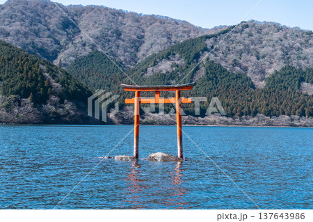 最強のパワースポット。龍神を祀る箱根・九頭竜神社本宮の神秘的な水中鳥居 137643986
