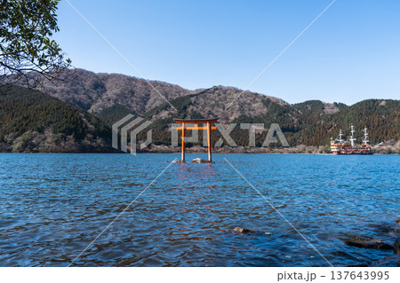 最強のパワースポット。龍神を祀る箱根・九頭竜神社本宮の神秘的な水中鳥居 最強のパワースポット。龍神を祀る箱根・九頭竜神社本宮の神秘的な水中鳥居 137643995