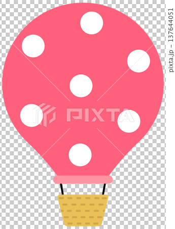 Colorful Polka Dot Hot Air Balloon for Summer Travel Adventure and Sky Journey Vacation 137644051
