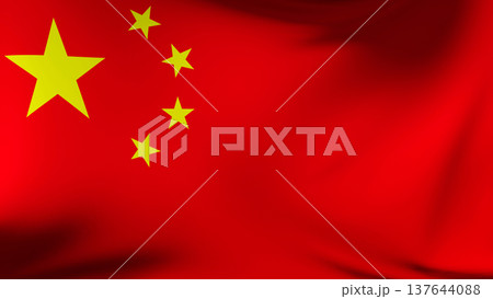 Flag Of The People's Republic Of China, 3D illustration Background for advertising and wallpaper in festival and celebrate scene. 3D rendering in decorative concept. Flag Of The People's Republic Of China, 3D illustration Background for advertising and wallpaper in festival and celebrate scene. 3D rendering in decorative concept. 137644088
