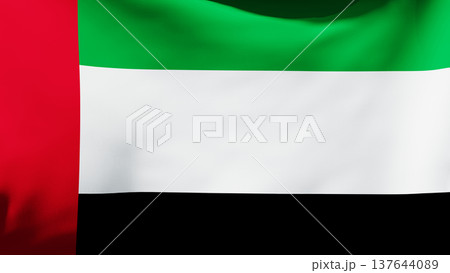Flag Of The United Arab Emirates, 3D illustration Background for advertising and wallpaper in festival and celebrate scene. 3D rendering in decorative concept. Flag Of The United Arab Emirates, 3D illustration Background for advertising and wallpaper in festival and celebrate scene. 3D rendering in decorative concept. 137644089