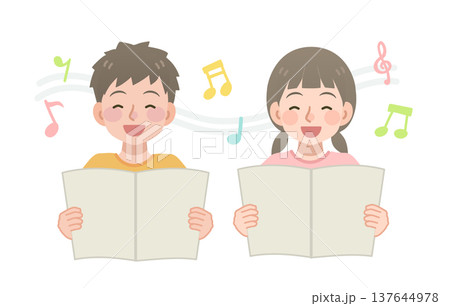 歌う子供のイラスト 歌う子供のイラスト 137644978