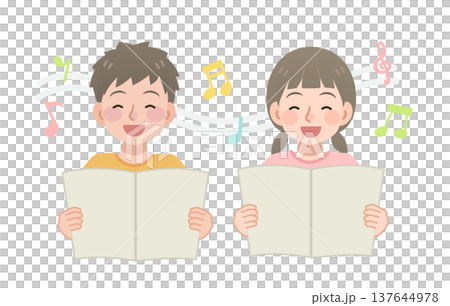 歌う子供のイラスト 歌う子供のイラスト 137644978