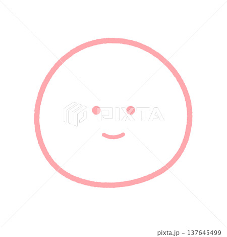 にこにこ笑っている顔の手書きの絵文字 - シンプルでかわいい笑顔やLIKE・いいねの表情の線画素材 にこにこ笑っている顔の手書きの絵文字 - シンプルでかわいい笑顔やLIKE・いいねの表情の線画素材 137645499