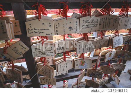 Nov 25 2025 Wooden Ema Prayer Plaques at Kiyomizu-dera Temple 137646353
