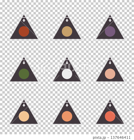 Illustration of a set of 9 convenience store rice balls | Japanese convenience store food Illustration of a set of 9 convenience store rice balls | Japanese convenience store food 137646411