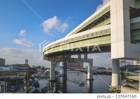 Nov 25 2025 Curving Tempozan Interchange Over Osaka Bay Waterfront Nov 25 2025 Curving Tempozan Interchange Over Osaka Bay Waterfront 137647160