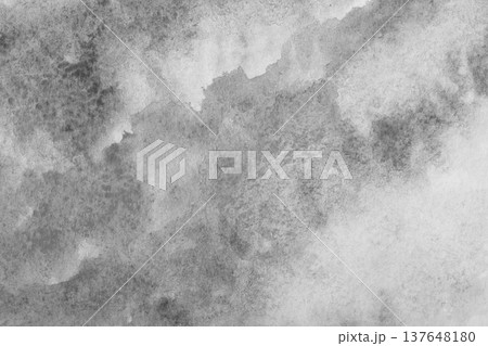 grey watercolor background. hand painted by brush 137648180