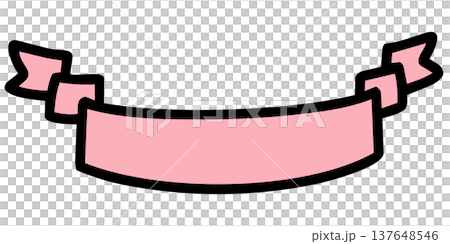 Cute hand-drawn ribbon 137648546