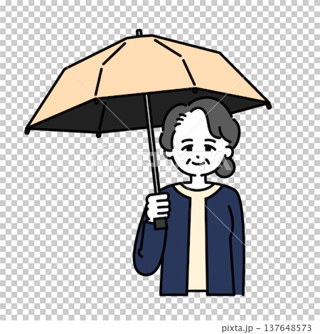 Senior woman sunblind 137648573