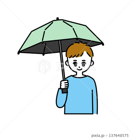 日傘をさす少年 日傘をさす少年 137648575