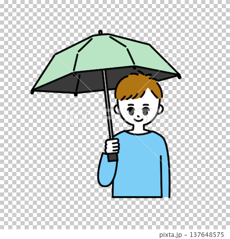 日傘をさす少年 日傘をさす少年 137648575