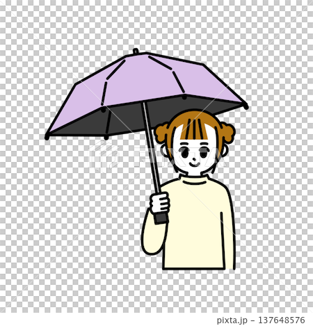 日傘をさす少年 137648576