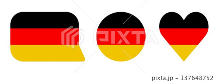 Flags of Germany - flat collection icon....のイラスト素材 [137648752] - PIXTA