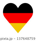 Flags of Germany - flat collection icon. Germany national flag set shape variations vector icon. Isolated sticker. 137648759