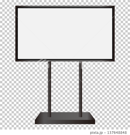 時尚的橫向數位看板顯示器材料 137648848