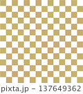 手描きの市松模様＿金 137649362