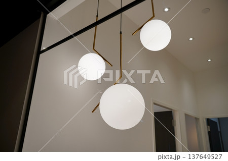 Modern Round Pendant Lighting Interior Design 137649527