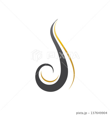 Elegant Wavy Hair Salon Logo Template Elegant Wavy Hair Salon Logo Template 137649904