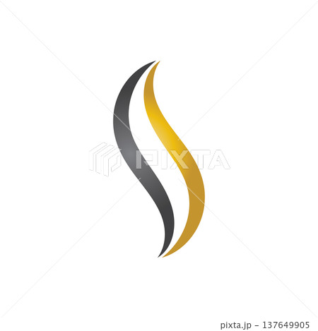 Premium Hair Wave Emblem Vector 137649905
