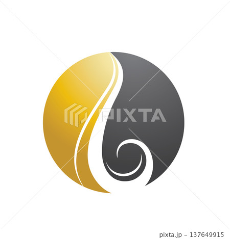 Fashionable Hair Wave Brand Logo 137649915