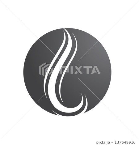 Abstract Hair Wave Symbol Design 137649916