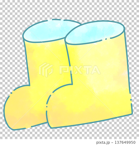 Illustration of yellow boots Illustration of yellow boots 137649950