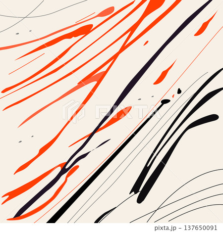 Abstract Splatter Paint Strokes on Cream Background Abstract Splatter Paint Strokes on Cream Background 137650091