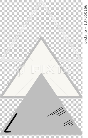 illustration Three Layered Triangles Graphic gray illustration Three Layered Triangles Graphic gray 137650166