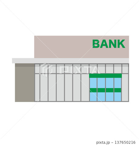 銀行の建物イラスト 137650216
