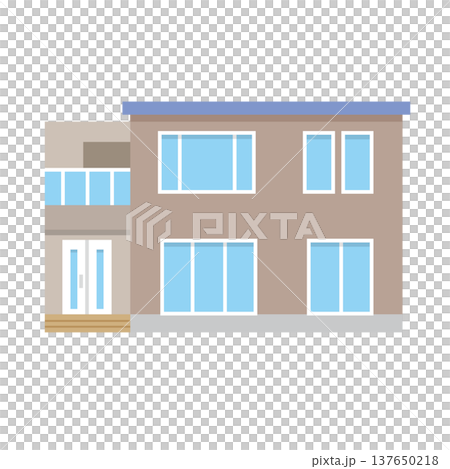 Illustration of a detached house 137650218