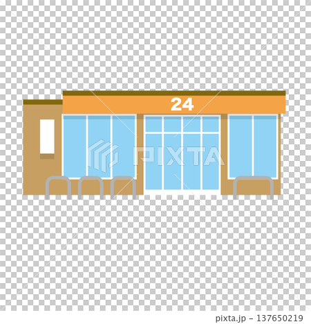 Convenience store building illustration 137650219