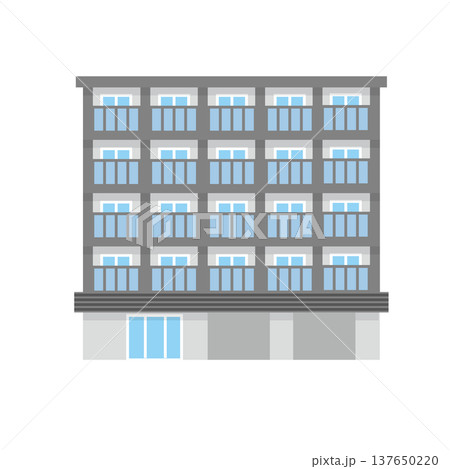 マンションの建物イラスト 137650220