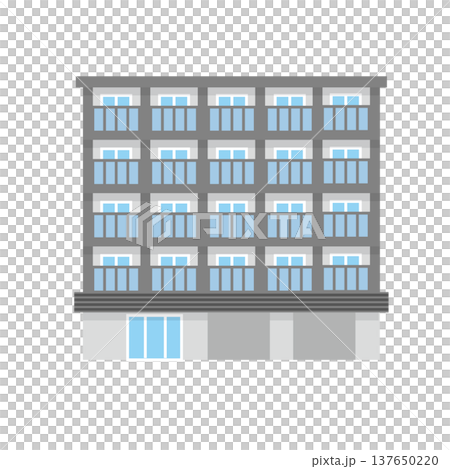 マンションの建物イラスト 137650220