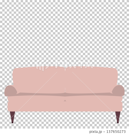 復古粉紅沙發 137650273