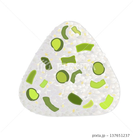 青菜おにぎりのイラスト 137651237