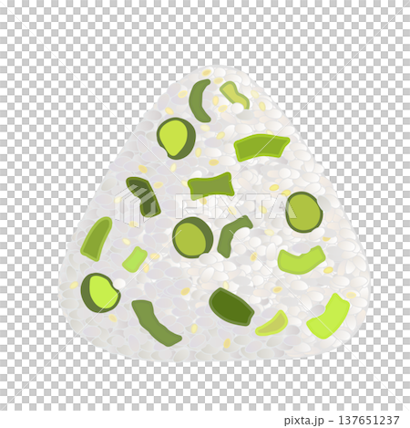 青菜おにぎりのイラスト 137651237