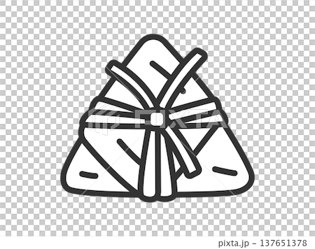 Chimaki icon (line drawing) illustration 137651378
